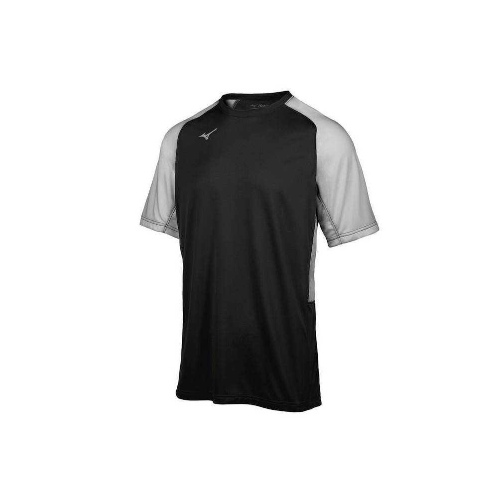Panske Dresy Mizuno Aerolite Crew Baseball Čierne/Siva Vypredaj WPOI93465
